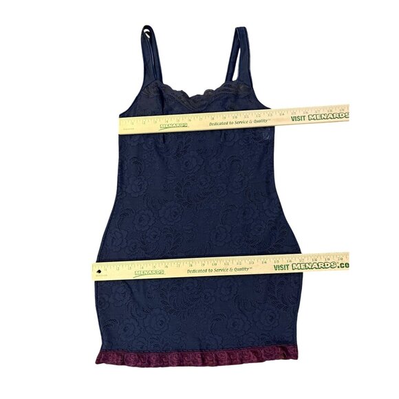 Vintage Warners Lace Slip/Nightgown Womens 36 Used Blue Purple 80s - Picture 11 of 13